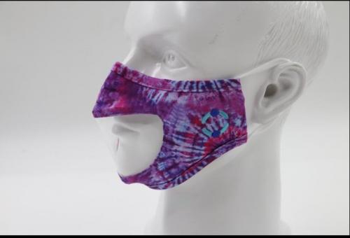 Transparent Mask: Tie-dye Purple